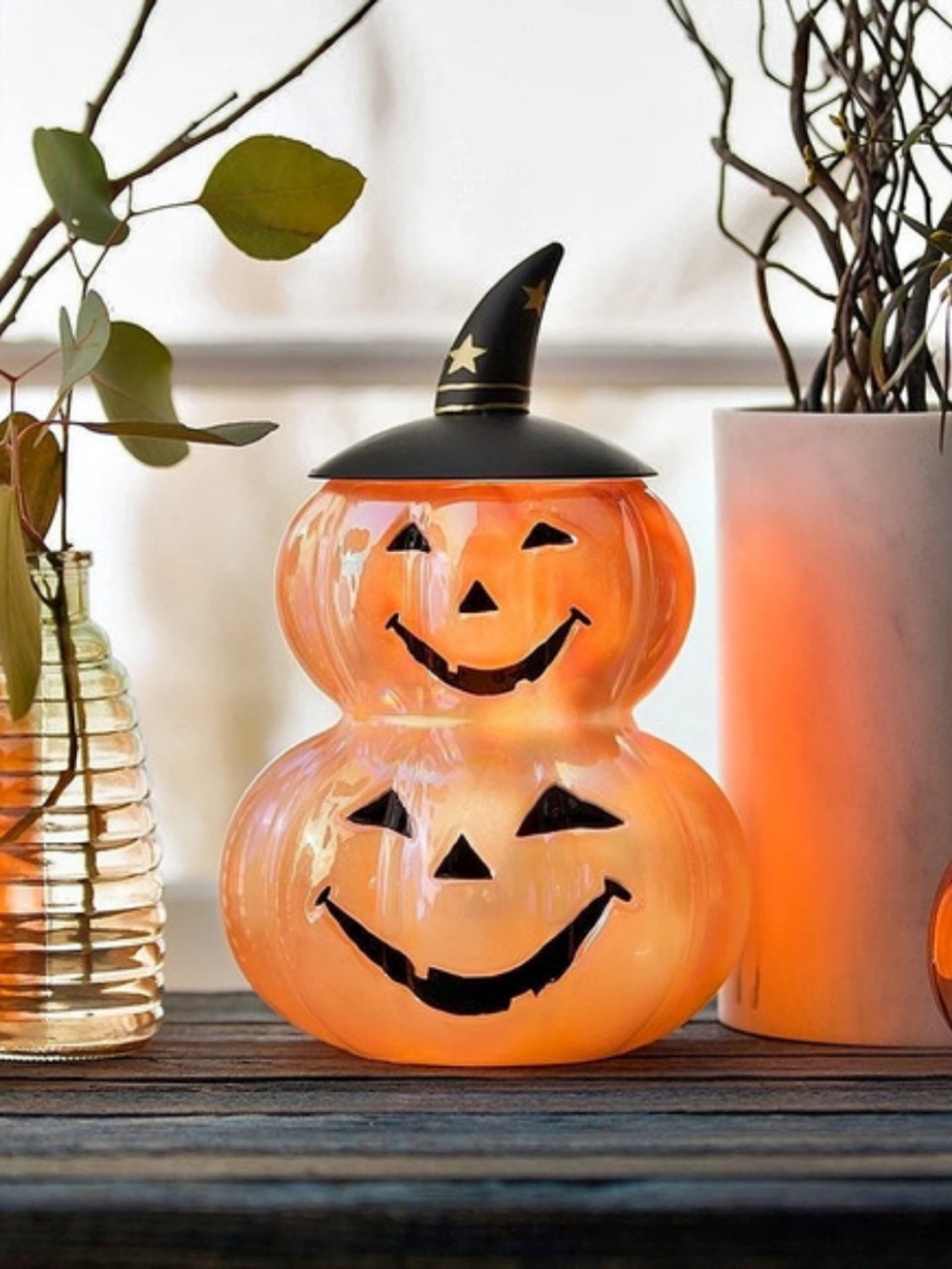 🧙♀️ Scentsy Witch-o'-Lantern Warmer | Iridescent Glass | New in Box | Discontd